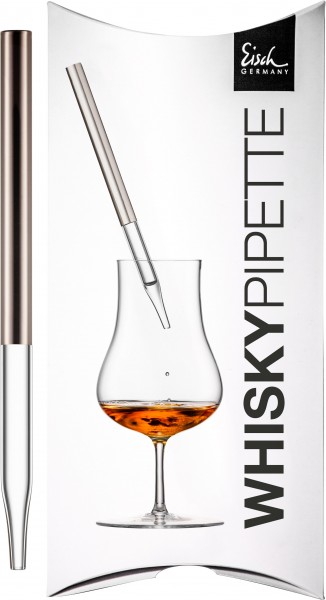 Eisch Whisky Pipette -Platin- Gentlemen in Geschenkpackung