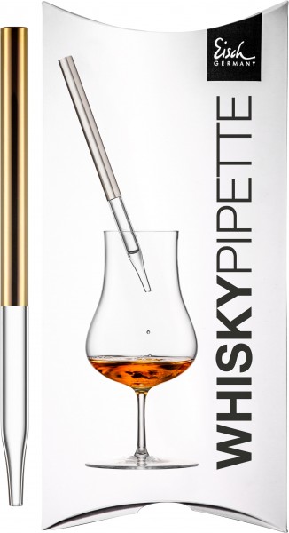 Eisch Whisky Pipette -Gold- Gentlemen in Geschenkpackung